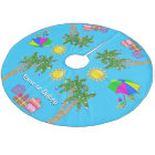 Personalized Tropical Beach Christmas Tree Skirt