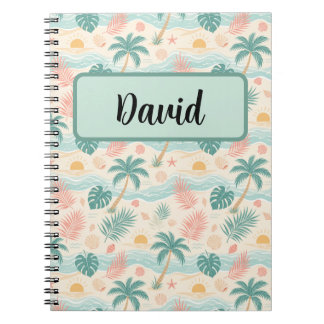 Personalized Tropical Beach Notebook