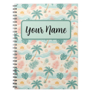 Personalized Tropical Beach Notebook