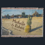 Personalized Tropical Beach Wedding Keepsake Throw Blanket<br><div class="desc">Tropical Beach Wedding Gift with Est. Date Bride and Groom's Names Custom Keepsake Throw Blanket. Use the CUSTOMIZE IT button to edit the text.</div>