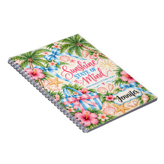 Personalized Tropical Coastal Travel Notebook