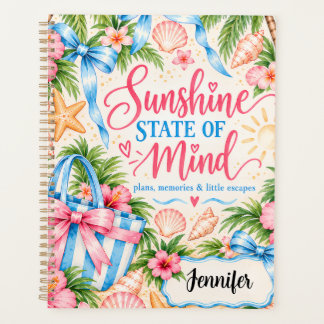 Personalized Tropical Coastal Travel Notebook Planner