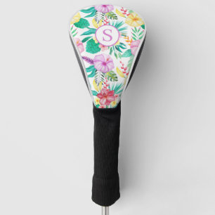 Personalized Tropical Floral Golf Head Cover