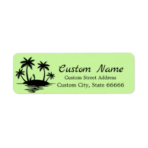 Personalized Tropical Golf Design Return Address