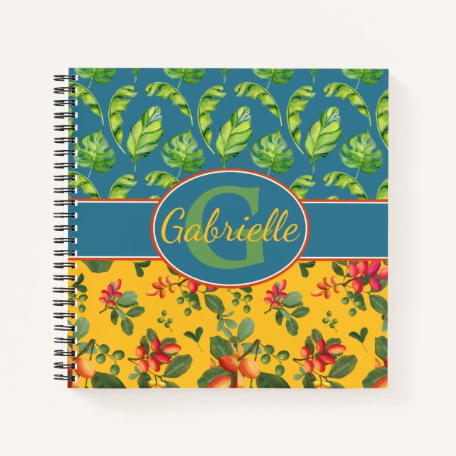 Personalized Tropical Island Notebook (Front)