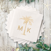 Personalized Tropical Palm Tree Monogram
