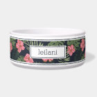 Personalized Tropical Pink Hibiscus Pattern Pet