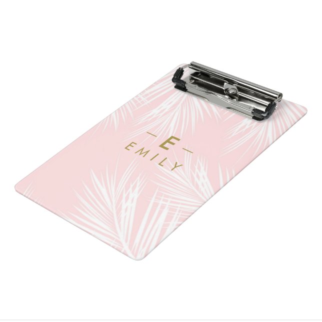 Personalized Tropical Pink notes Mini Clipboard (Angled3)