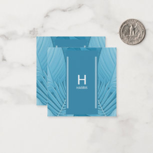 Personalized Tropical Teal Card