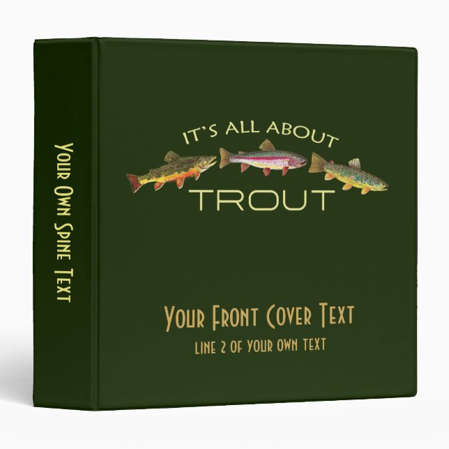 Personalized Trout Fishing Binder (Front/Spine)