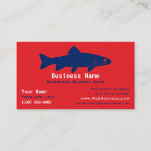 Personalized Trout Fishing Freshwater Angler Business Card