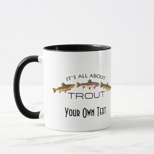 Personalized Trout Fishing Mug (Left)