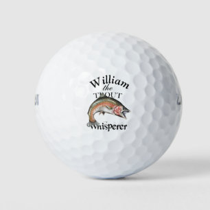Personalized Trout Whisperer Fisherman Golf Balls