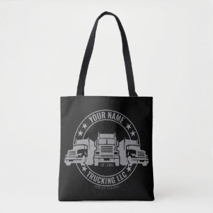 Personalized Trucker Big Rig Semi Truck Trucking  Tote Bag