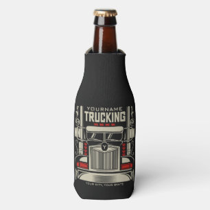 Personalized Trucking 18 Wheeler BIG RIG Trucker Bottle Cooler
