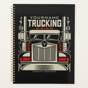 Personalized Trucking 18 Wheeler BIG RIG Trucker Planner