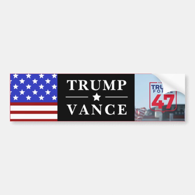 Personalized Trump Vance 2024  Bumper Sticker (Front)