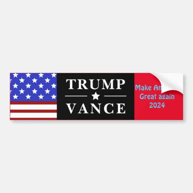 Personalized Trump Vance 2024  Bumper Sticker (Front)