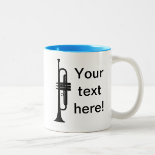 Personalized Trumpet Two-Tone Coffee Mug
