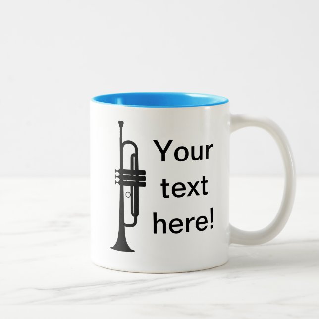 Personalized Trumpet Two-Tone Coffee Mug (Right)