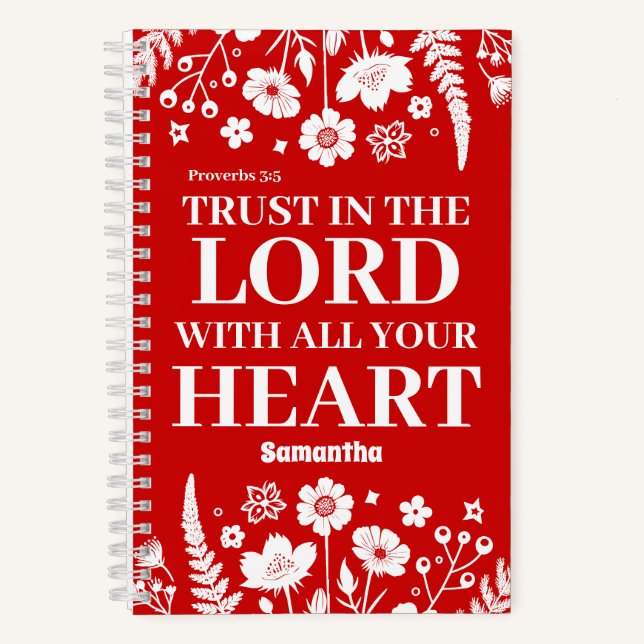 Personalized Trust in the Lord Christian Journal (Front)