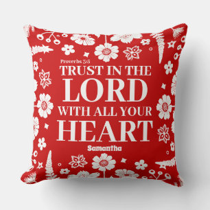 Personalized Trust in the Lord Christian Throw Pillow
