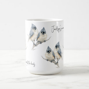 Personalized Tufted Titmouse Coffee Mug