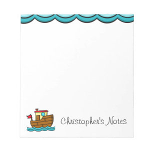 Personalized Tug Boat  Notepad