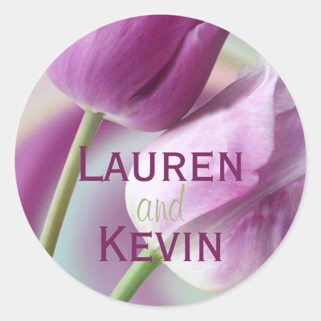 Personalized Tulip Wedding Seal (Front)