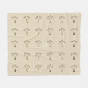 Personalized Tulips Fleece Blanket
