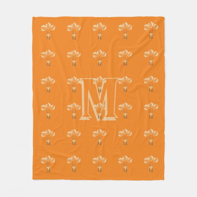 Personalized Tulips Fleece Blanket (Front)