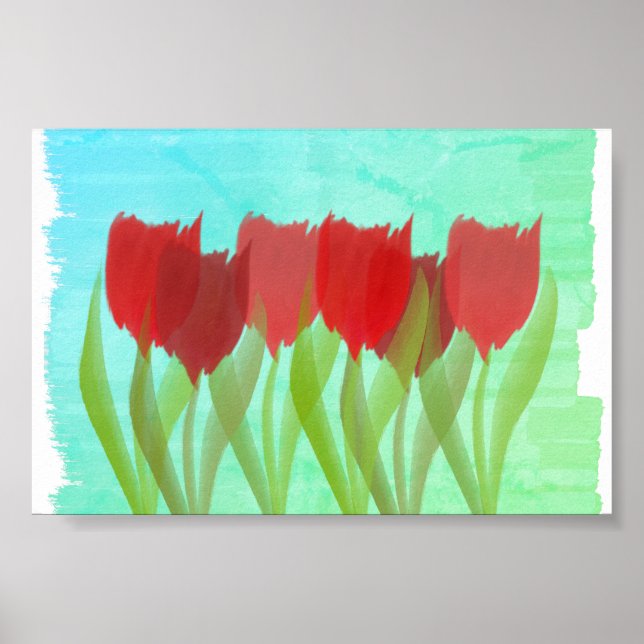 Personalized Tulips Poster (Front)