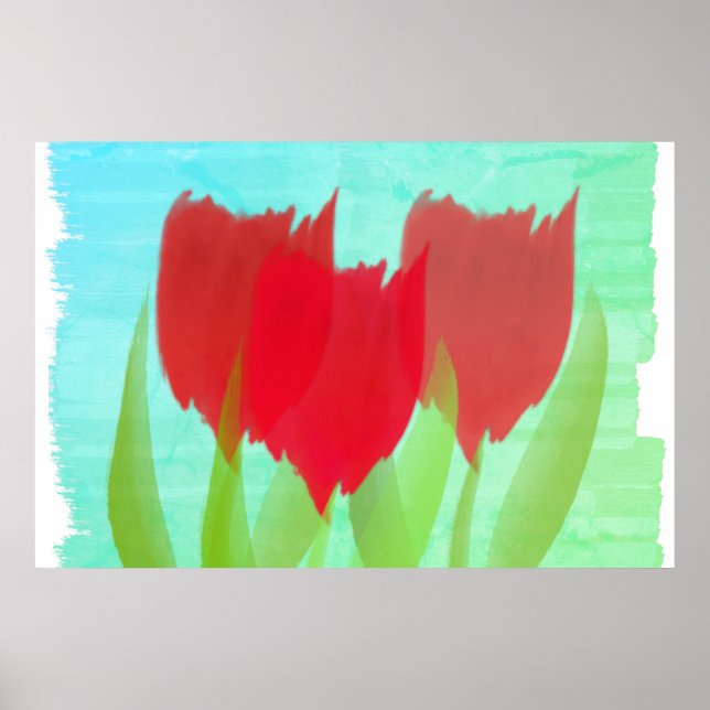 Personalized Tulips Poster (Front)