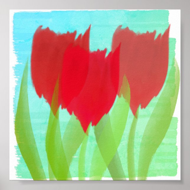 Personalized Tulips Poster (Front)