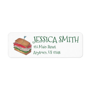 Personalized Turkey Club Sandwich Diner Foodie