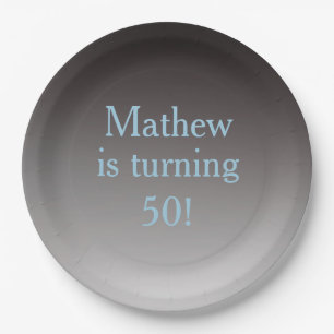 Personalized "Turning 50" 50th Birthday Paper Plate