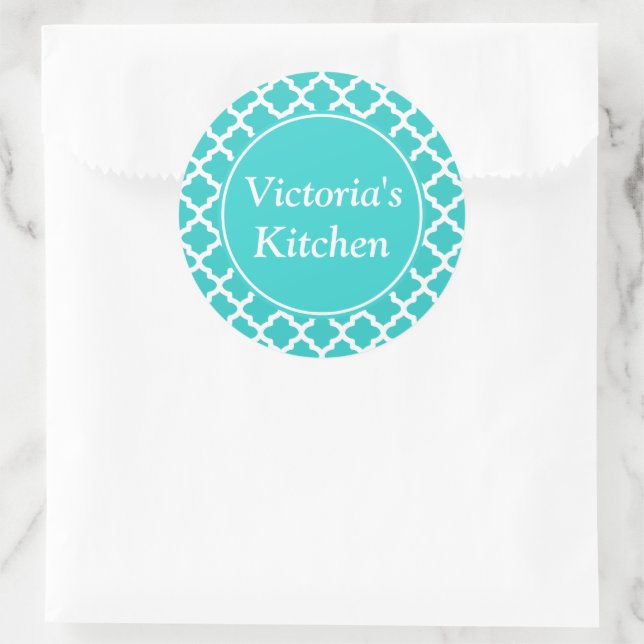 Personalized Turquoise Stickers (Bag)