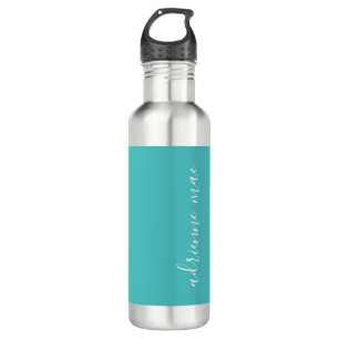 Personalized Turquoise & White 710 Ml Water Bottle