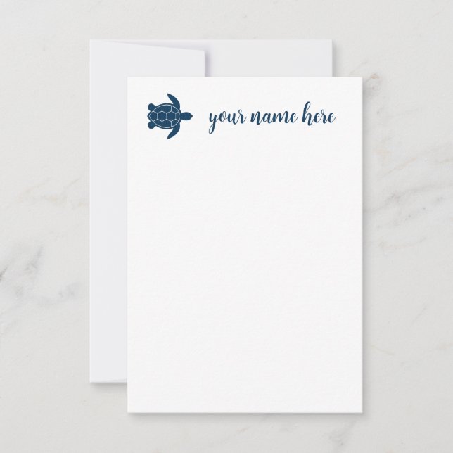 Personalized Turtle Notecards (Front)