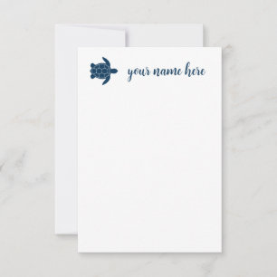 Personalized Turtle Notecards