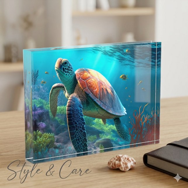 Personalized Turtle Photo Block Custom Gift Idea (Personalized Turtle Photo Block Custom Gift Idea)