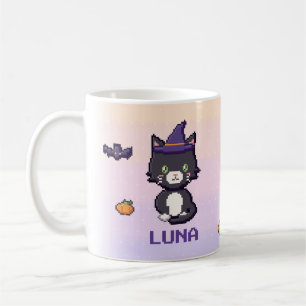 Personalized Tuxedo Cat Halloween Mug
