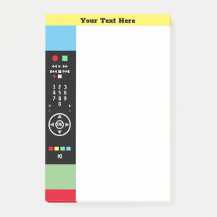 Personalized TV Remote Control Modern Colourful Post-it Notes