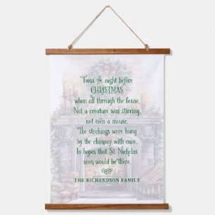 Personalized Twas the Night Before Christmas Poem Hanging Tapestry