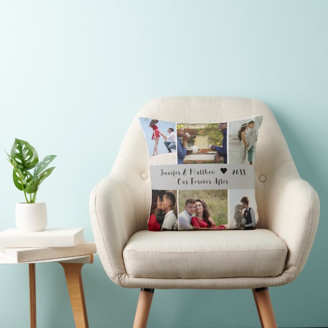 Personalized Twelve (12) Image Throw Pillow  (Chair)