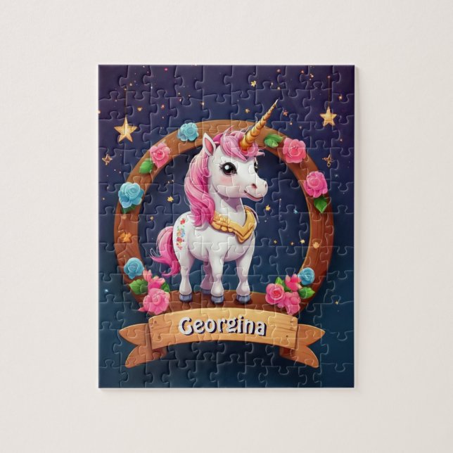 Personalized Twilight Unicorn Jigsaw Puzzle (Vertical)