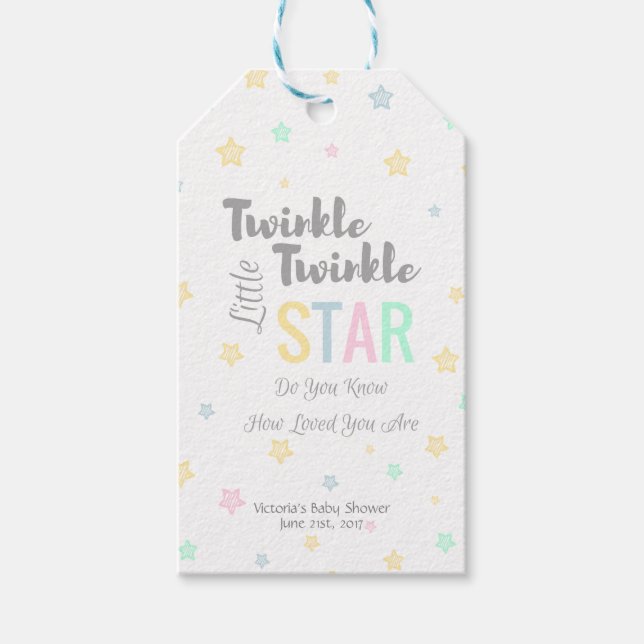 Personalized Twinkle Twinkle Little Star - Tags (Front)
