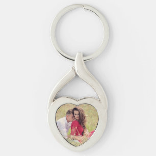 Personalized Twisted Heart Keychain