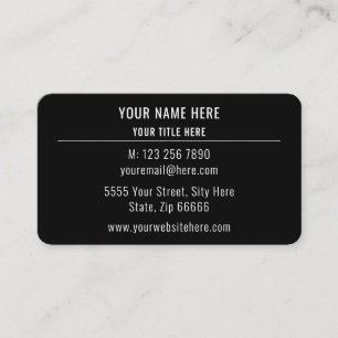 Personalized Two Colours Business Card with Logo