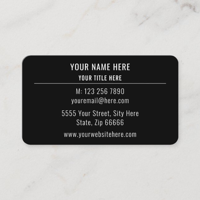 Personalized Two Colours Business Card with Logo (Front)